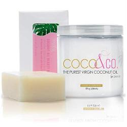 COCO & CO. Pure Coconut Oil Beauty Bar - All-Natural Soap For Face, Skin & Hair… (BAR+JAR)