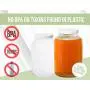 1 Gallon Mason Jar - Glass Kombucha Jar with Stainless Steel Tea Infuser - Home Brewing and Fermenting Kit with Cheesecloth Filter, Rubber Band and Plastic Lid - By Kitchentoolz
