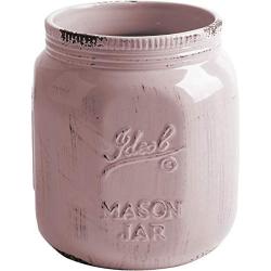 Home Essentials Vintage Mason Jar Collection Antique Blush Utensil Crock, 6.5-Inch Height