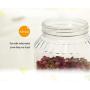 Portable sealed glass storage jars food grains for honey candy dried fruit snacks storage dispenser Containers (Size : 1500ml)