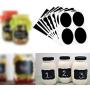 36Pcs/Lot Home Gadget Three Form Modifiable Chalkboard Tag Chalkboard Jar Bottle Label Sticker Kitchen Jars Blackboard Sticker,Spain