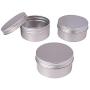 PH PandaHall 20 Pack 2.7oz Screw Top Metal Steel Tins Aluminum Tin Cans Jar Empty Slip Slide Round Containers For Lip Balm, Crafts, Cosmetic, Candles, Storage Kit