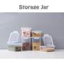 Taimot Plastic Food Storage Box with Lids, Square Kitchen Storage Jar Five Grains Miscellaneous Grains Crisper Dried Fruit Milk Powder Sealed Can With scale