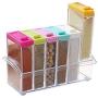 Kitchen Seasoning Bottles Jars Boxes Plastic Spice Lid Can Sugar Layers Storage Organizer Box Home Item,Color D