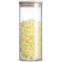 Glass Storage Jar,Kitchen Food Containers with Bamboo Lid Make It Airtight 3.15x7.87inches 34 oz -1000ml