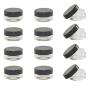 AEXGE 3 Gram Jar,50 pcs New Empty Cosmetic Storage Containers Black Lid Clear Base Plastic 3 ML Jar Small 3g Bottle for Make Up, Eye Shadow, Nails, Powder, Gems, Beads, Jewelry