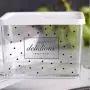 TOPBATHY Food Storage Container Sealed Leakproof Lunch Bento Box Rectangular Crisper for Fruit Meat Cereal 2pcs