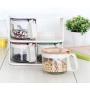Kitchen Storage Containers Plastic Spice Jars,Spice Rack Organizer for Cabinet,Salt Pepper Sugar Spice Jars