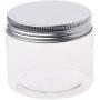 XISAOK 150ml Clear Round PET Jar with Aluminium Screw Lid Food Storage Container Sealed