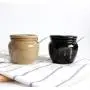 Bocal à Sucre Rustique Vintage, Pot à Sel et Poivre, Boîte à Épices, Contenant avec Couvercle et Cuillère pour la Cuisine et la Maison, Noir
