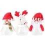 3er Weihnachtscandy-Glasbehälter mit Santa, Schneemann und Rentier - Weihnachtsgeschenkelösung für Süßigkeiten & Snacks (3er-Set)