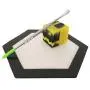 SZBS Silikon Hexagon Matte 9ml Behälter Würfel Form Behälter für Wachs Öl Konzentrat Lagerbehälter mit Metallstab (Schwarz, 1er Set)