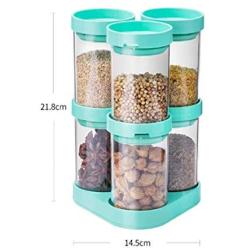 Mini Spice Jars European creative kitchen seasoning taste box plastic rotating seasoning jar set