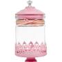 Christmas Glass Jar Candy Sugar Storage Bowl Glass Bottle Wedding Gift Hollow Home Decoration Accessories Halloween Candy Jar,White
