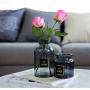 | Storage Bottles & Jars | Advanced Chic Glass Gray Storage Jar with Sticker Scandinavian Nordic Vogue Desk Storage Bottle Organizer Flower Container Decor | by HUDITOOLS | 1 PCs