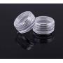 50PCS 15g/0.5oz Clear Empty Plastic Round Cosmetic Jars Refillable Sample Packing Bottles Storage Holder Container Dispenser Great for Cream Lotion Lip Balm Powder Beauty Nail(Transparent)