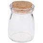 Glass Storage Jar for Chocolate, Clear Food Storage Jar with Cork Stopper, Food Storage Container for Chocolate, Coffee Candy & Kitchen Sauce Vinegar