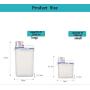 m?kvfa 2pcs Plastic Cereal Dispenser Storage Box Kitchen Food Grain Rice Container with Measuring Cup Capacities of Rice Perfect for Rice Cooker (2X 1.5L)