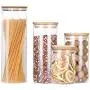 Kitchen Storage Containers With Lids BAKOUSTAR- Set of 4 Kitchen Canisters - Candy, Cookie, Rice and Spice Jars - Sugar or Flour Container - Big and Small Airtight Food Jar for Pantry Kitchen Storage Containers With Lids BAKOUSTAR- Set of 4 Kitchen Canisters - Candy, Cookie, Rice and Spice Jars - Sugar or Flour Container - Big and Small Airtight Food Jar for Pantry