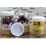 Regular Mouth Plastic Mason Jar Lids, Unlined (24-Pack); Standard Size 70-450 White Plastic Caps for Mason Jars