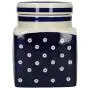 London Pottery Out of The Blue Coffee Container/Tea Caddy/Sugar Pot, Stoneware, Navy Blue Circles Design, 13 x 13 x 16.5 cm London Pottery Out of The Blue Coffee Container/Tea Caddy/Sugar Pot, Stoneware, Navy Blue Circles Design, 13 x 13 x 16.5 cm
