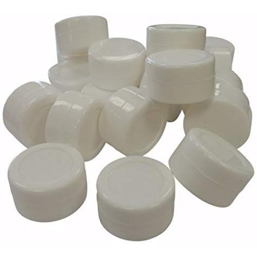 Elevated Equipment Silicone Wax Concentrate Container Jar 5ML Set of 20 (White)