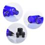 vipolish 3 PCS 50 ML 1.7 OZ Blue Glass Refillable Roll-On Bottles with Stainless Steel Roller Ball and Black Cap Essential Oil Container Perfume Cosmetic Sample Dispenser Roller Vials
