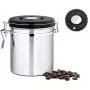 Chefs Star 16 oz Edelstahl Luftdichter Behälter mit integriertem CO2-Gasventil und Datumsverfolgung für Kaffeebohnen und Kaffeemehl