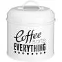 Premier Housewares Pun and Games Tea/Coffee/Sugar Canisters, White, Set of 3 Premier Housewares Pun and Games Tea/Coffee/Sugar Canisters, White, Set of 3
