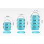 Thermos Food Jar Multi-storey Thermos Stainless Food Flask,Leakproof Insulated Food Containers,Portable Insulated Bag (Color : Blue, Size : 1200ML)