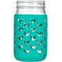 JarJackets Silicone Mason Jar Sleeve - Fits 32oz (1 quart) WIDE-Mouth Jars … (1, Lagoon)