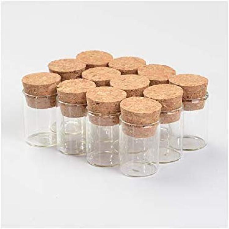 100 Pcs 5ml Glass Bottles with Aluminum Cap, Tiny Glass Jars Small Storage  Bottle Glass Vials