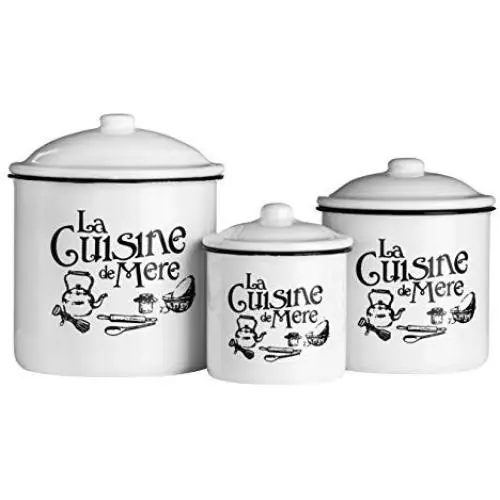 Premier Housewares La Cuisine De Mere Storage Jars - White Premier Housewares La Cuisine De Mere Storage Jars - White