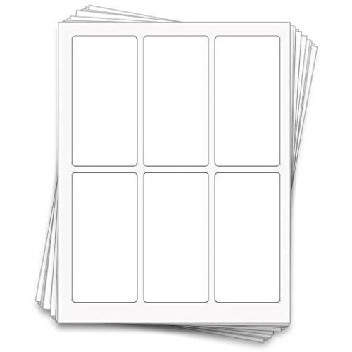 60 Printable Large 4 oz Bottle Labels, 5 x 2.5 inches, for Waterproof Vinyl White