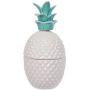 CTG, Blue Cute Novelty Ceramic Small Pineapple Jewelry Jar, 3.5 x 6 inches, 6.75 inches