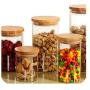 Transparent Glass Storage Bottles Grains Spice Tea Leaf Coffee Beans Candy Food Jars Kitchen Containers Jars Bottle Organization,950Ml