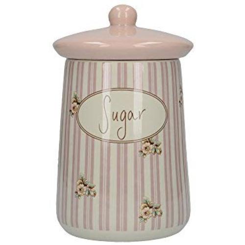 CreativeTops Katie Alice - Large Ceramic Cottage Flower Sugar Storage Jar, White