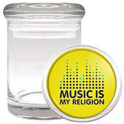 Music is my Religion Medical Odorless Glass Jar