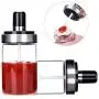 Bouteilles de stockage de condiment en verre avec cuillère doseuse pour épices, poivre, ketchup, 1 pièce. Bouteilles de stockage de condiment en verre avec cuillère doseuse pour épices, poivre, ketchup, 1 pièce.