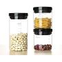 Kitchen Food Storage Jar Airtight Food Storage Glass Storage Jar Translucent/moisture Resistant/Sealed With Check Valve Cover Coffee Bean Storage Glass Jar (Size : 500ml)