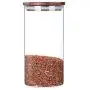 Storage Glass Jar for Food Storage with Airtight Wood Lids,Kitchen Canister,coffee jar,Spaghetti Pasta Jar,Flour Cereal Sugar Container,BPA Free (39floz)