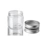 6PCS 120ML/4Oz Clear Empty Refillable PET Plastic Wide Mouth Cosmetic Bottles With Aluminum Cap-Cream Lotion Holder Case Makeup Storage Contanier Facial Pack Pot Jar