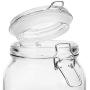 AK Energy 5 Size Set Clear Clip-Top Airtight Glass Mason Jars 10 Labels Chalk Stickers Pasta Dry Foods