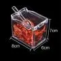 Transparente Gewürzbox 4er Set Küchen Organizer Speicherkästen Gewürzsalz Zucker Flaschen Küchen Kochutensilien