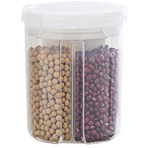 Multi-grain storage box, plastic transparent storage tank, kitchen moisture-proof grid bean sealed can