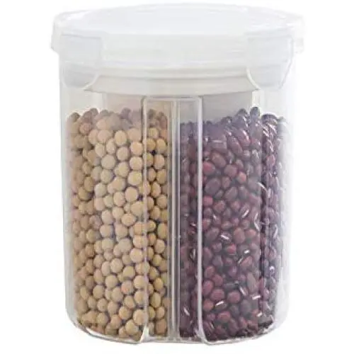 Multi-grain storage box, plastic transparent storage tank, kitchen moisture-proof grid bean sealed can