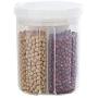 Multi-grain storage box, plastic transparent storage tank, kitchen moisture-proof grid bean sealed can