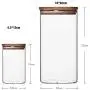 Glass Food Storage Containers Glass Jar No Lead Kitchen Storage Bottles Sealed Cans with Cover Large Capacity Candy Glass Jars Tea Box (6.5x8cm)