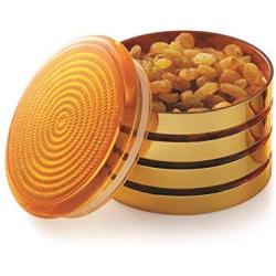 PLANET 007 2 Pc Gift Set Mini Round Multipurpose Jar Small Containers with Airtight Lid Silicon Ring