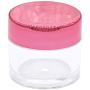 Beauticom 7 Gram / 7 ML Thick Wall Round Leak Proof Clear Acrylic Jars for Beauty, Cream, Cosmetics, Salves, Scrubs (24 Pieces Bottom Clear Base + 24 Pieces Lids, Metallic Rose Pink Gold)